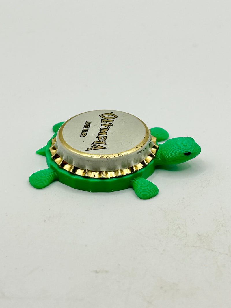 Olympia Beer - Bottle Cap Magnet Turtle (Copy) Shell Shocked Art