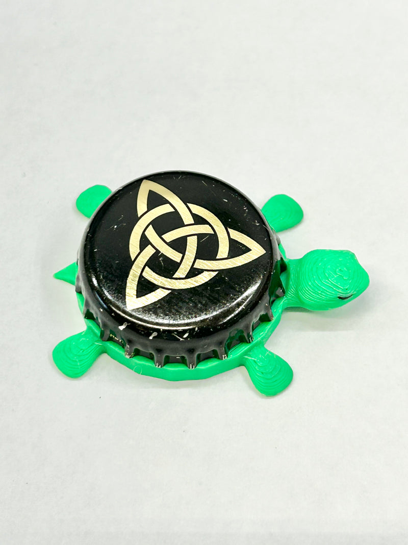 Arcadia Brewing - Bottle Cap Magnet Turtle Shell Shocked Art