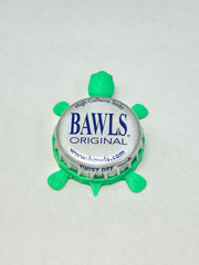 Bawls Original Soda - Bottle Cap Magnet Turtle Shell Shocked Art