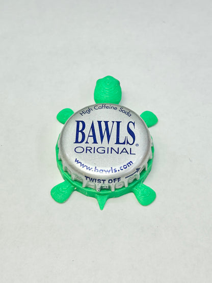 Bawls Original Soda - Bottle Cap Magnet Turtle Shell Shocked Art
