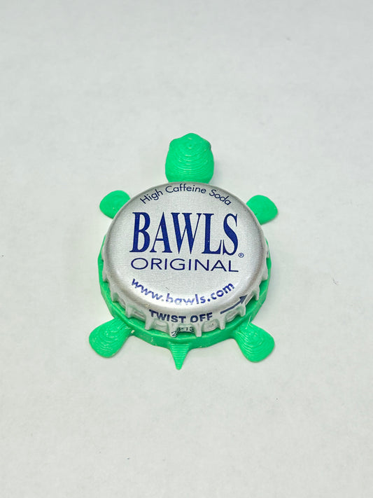 Bawls Original Soda - Bottle Cap Magnet Turtle