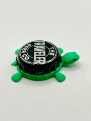 Traveler Beer Co. - Bottle Cap Magnet Turtle Shell Shocked Art