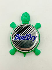 Bud Dry (Black) - Bottle Cap Magnet Turtle Shell Shocked Art
