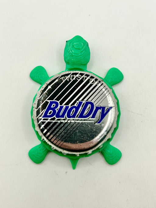 Bud Dry (Black) - Bottle Cap Magnet Turtle Shell Shocked Art