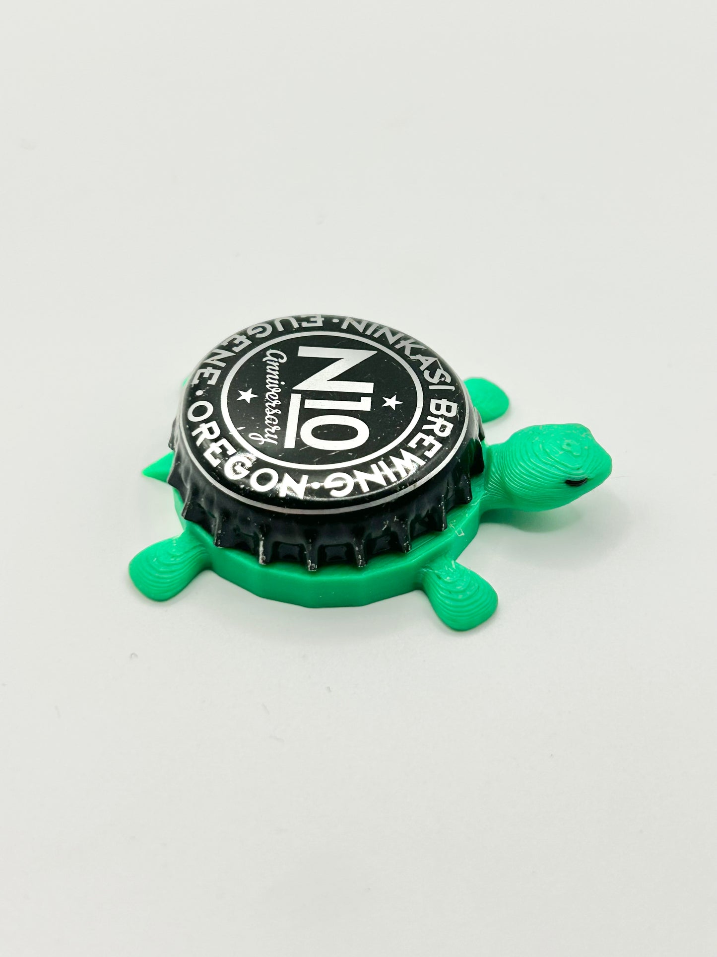 Ninkasi Brewing (10 Year Anniversary) - Bottle Cap Magnet Turtle
