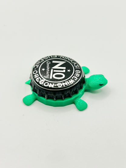 Ninkasi Brewing (10 Year Anniversary) - Bottle Cap Magnet Turtle Shell Shocked Art
