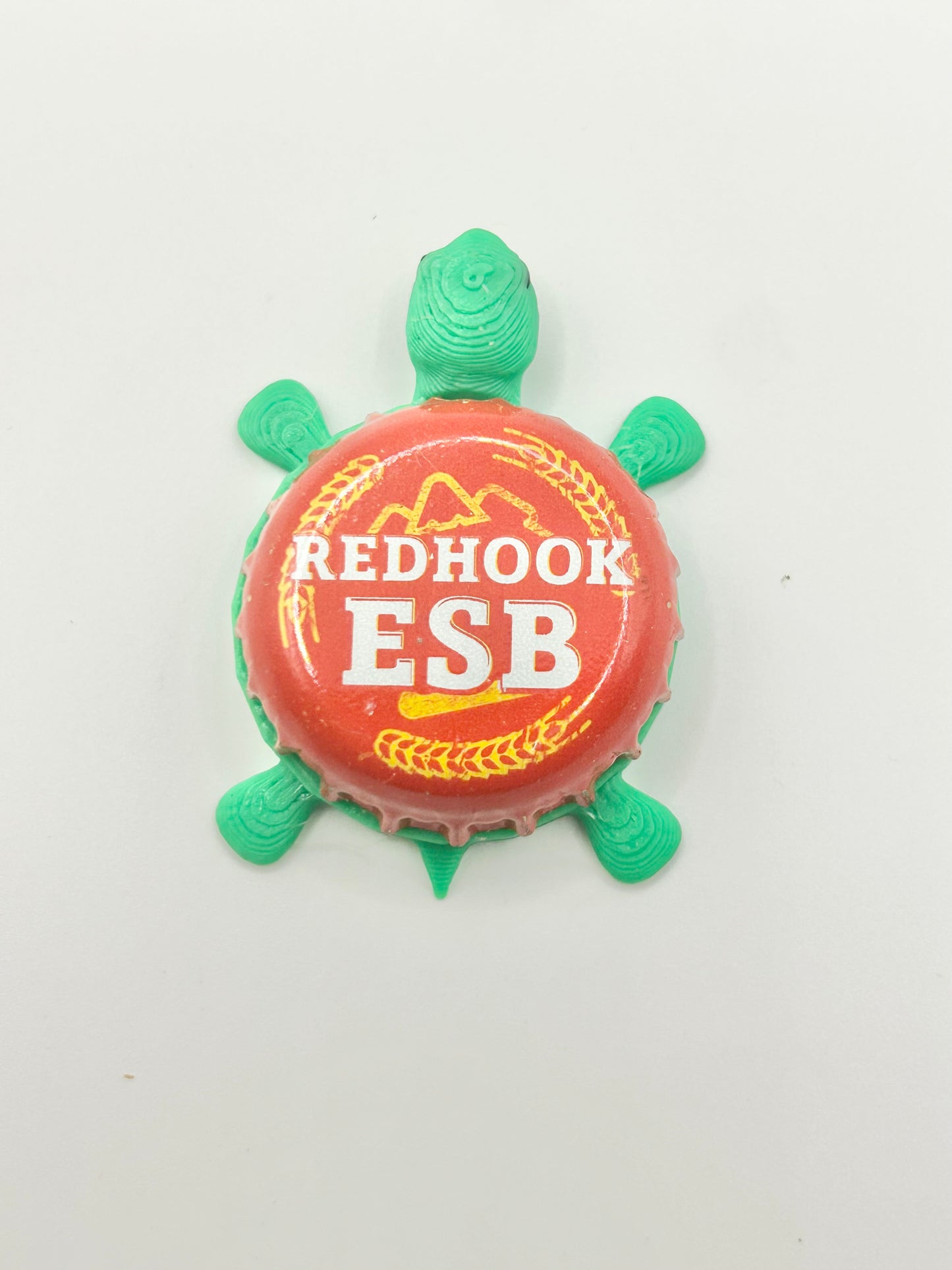Red Hook Red ESB Extra Special Bitter (Yellow and Red) - Bottle Cap Magnet Turtle