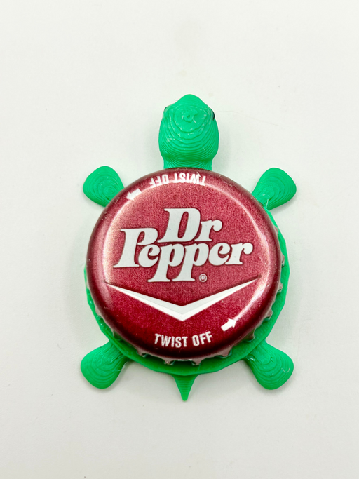 Dr Pepper Soda (Dark Red) - Bottle Cap Magnet Turtle Shell Shocked Art