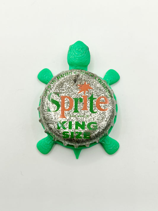 Sprite King (Vintage) - Bottle Cap Magnet Turtle