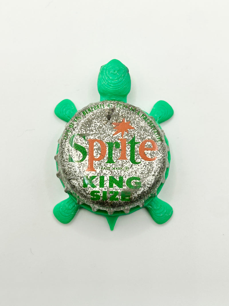 Sprite King (Vintage) - Bottle Cap Magnet Turtle Shell Shocked Art
