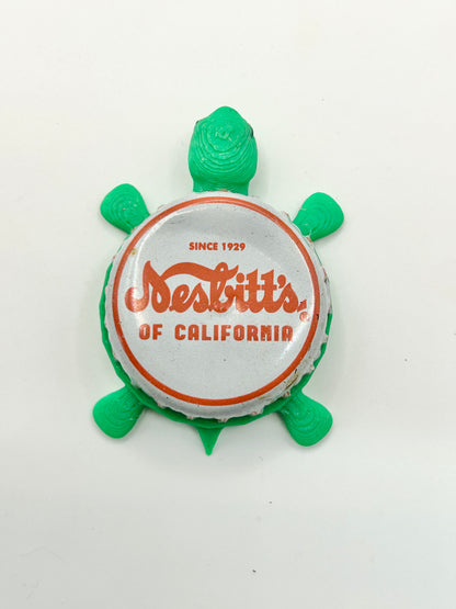 Nesbitt’s Orange Soda - Bottle Cap Magnet Turtle Shell Shocked Art