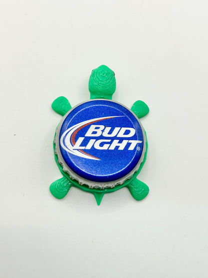 Bud Light (Blue Design) - Bottle Cap Magnet Turtle Shell Shocked Art