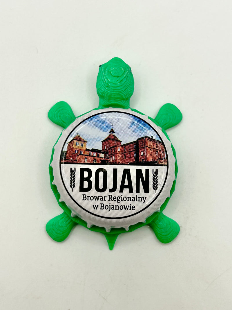 Bojan Beer - Bottle Cap Magnet Turtle Shell Shocked Art