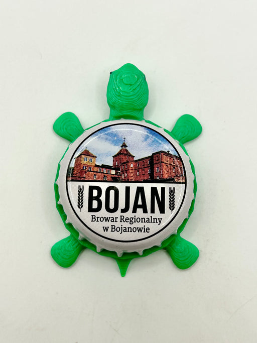 Bojan Beer - Bottle Cap Magnet Turtle Shell Shocked Art