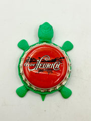 Olde Heurich Brewing - Bottle Cap Magnet Turtle Shell Shocked Art