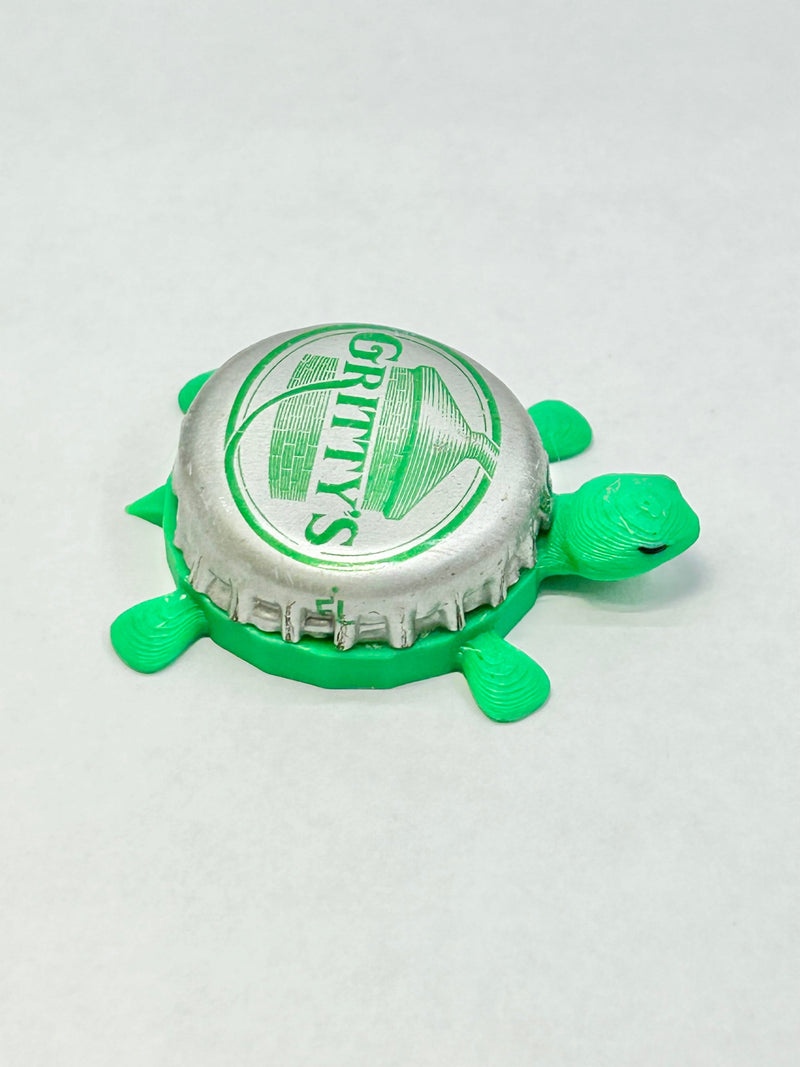 Gritty’s Brewing - Bottle Cap Magnet Turtle Shell Shocked Art