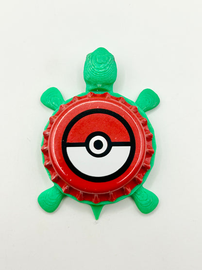 Pokémon Ball - Bottle Cap Magnet Turtle Shell Shocked Art