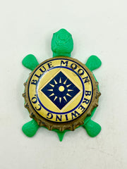 Blue Moon (Rare Vintage) - Bottle Cap Magnet Turtle Shell Shocked Art