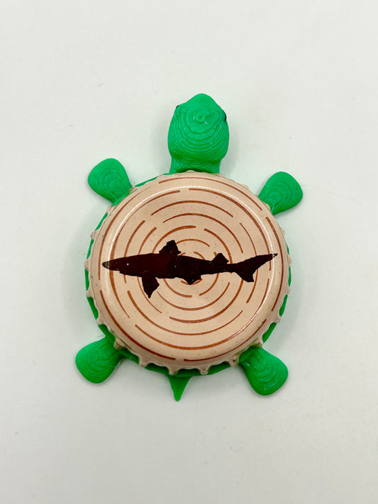 Dogfish Beer - Bottle Cap Magnet Turtle