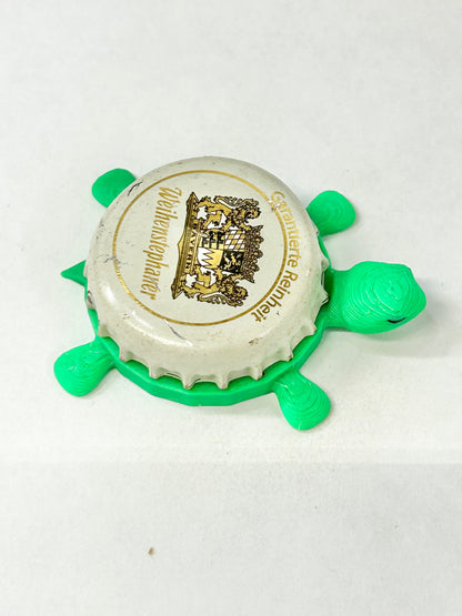 Weihenstephaner - Bottle Cap Magnet Turtle Shell Shocked Art