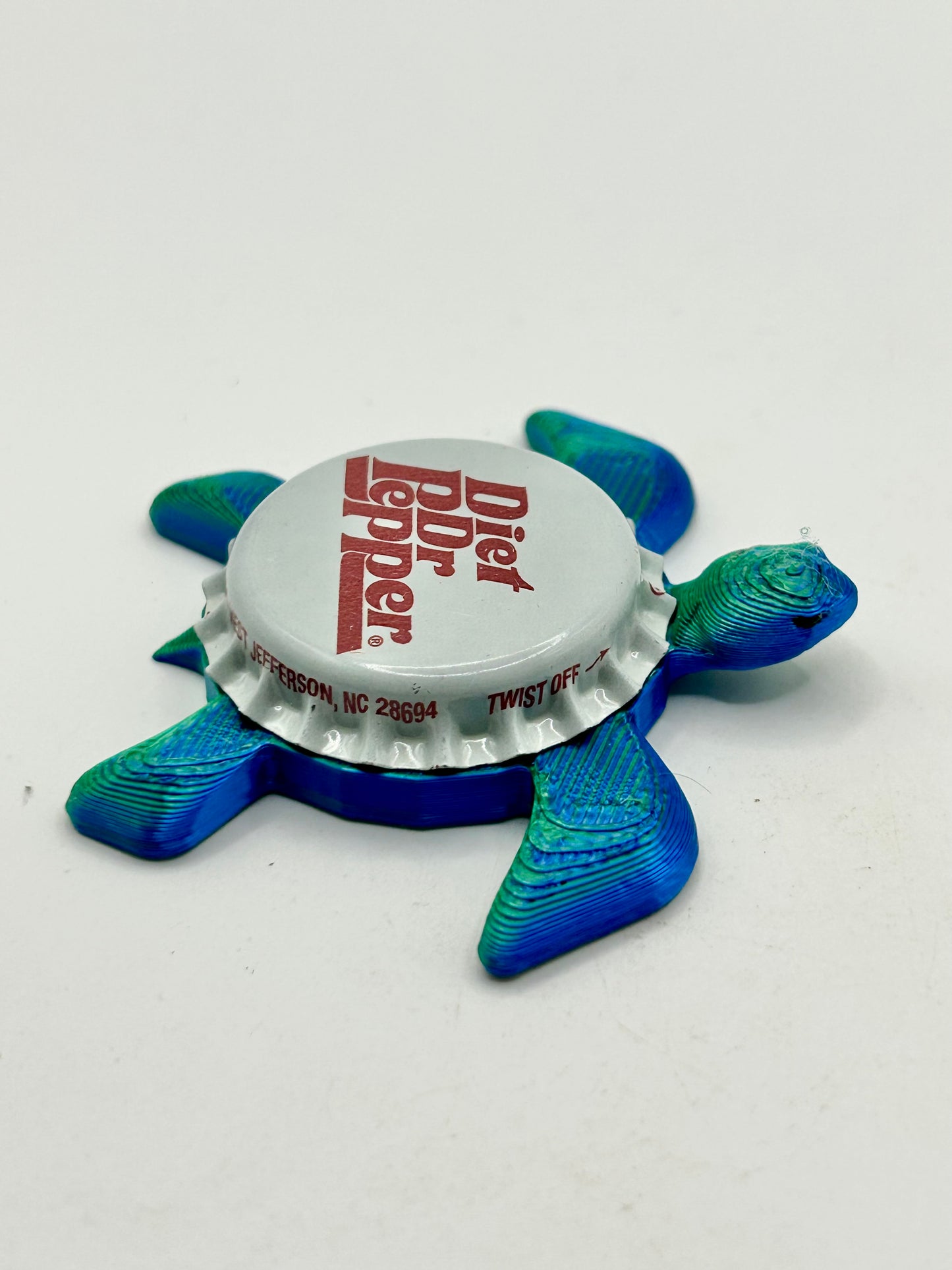 Diet Dr Pepper - Sea Turtle Bottle Cap Magnet Shell Shocked Art