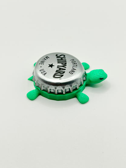 Shipyard Brewing (Vintage Silver)- Bottle Cap Magnet Turtle Shell Shocked Art