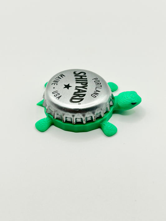 Shipyard Brewing (Vintage Silver)- Bottle Cap Magnet Turtle