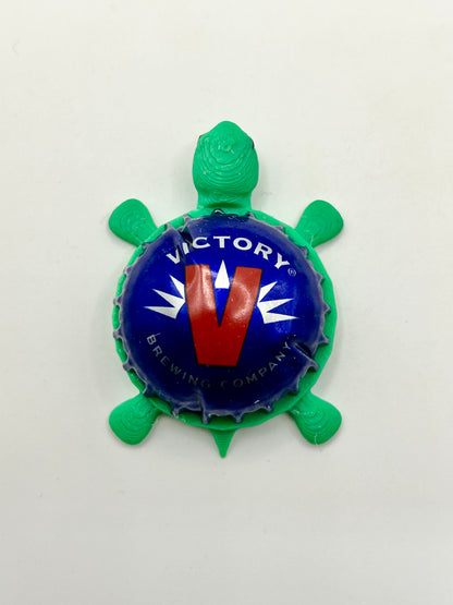 Victory Beer (Dome Shell) - Bottle Cap Magnet Turtle Shell Shocked Art