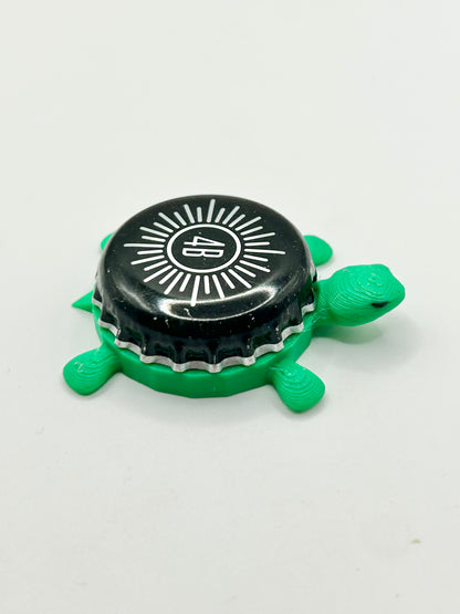 4B Brewing - Bottle Cap Magnet Turtle Shell Shocked Art