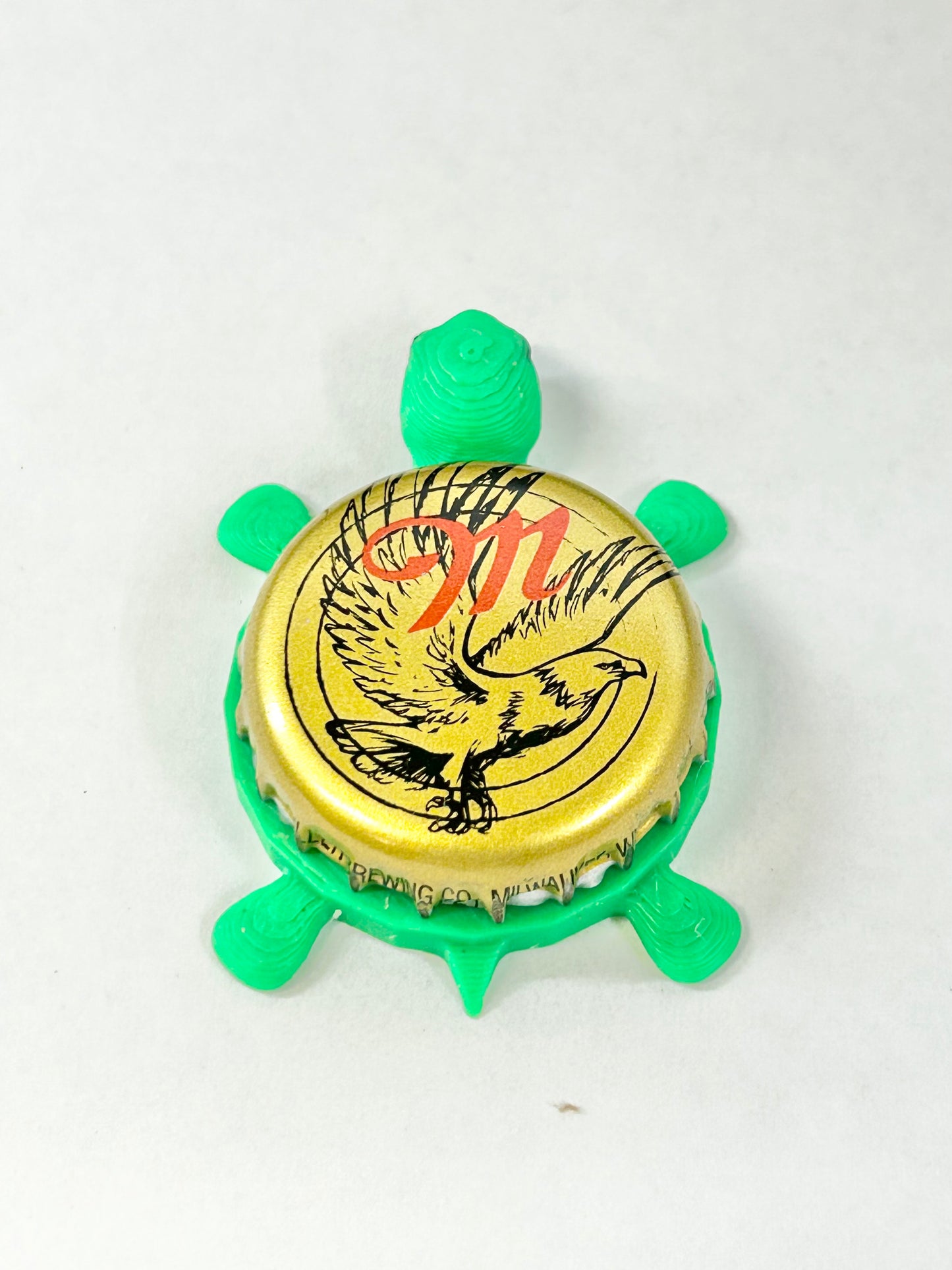 Miller Genuine Draft (Eagle) - Bottle Cap Magnet Turtle