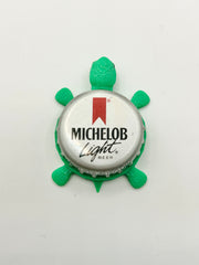 Michelob Light (Vintage) - Bottle Cap Magnet Turtle Shell Shocked Art