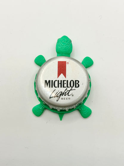Michelob Light (Vintage) - Bottle Cap Magnet Turtle Shell Shocked Art