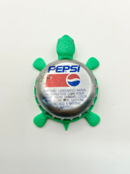 Pepsi (1990s Version) - Bottle Cap Magnet Turtle Shell Shocked Art