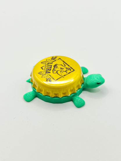 Litra Brewing - Bottle Cap Magnet Turtle Shell Shocked Art