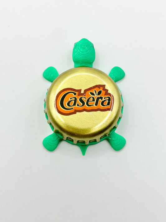 Casera Soda (Gold) - Bottle Cap Magnet Turtle