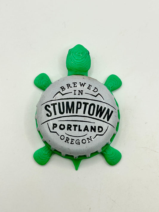 Stumptown Candy Peel IPA - Bridgeport Brewing - Bottle Cap Magnet Turtle Shell Shocked Art