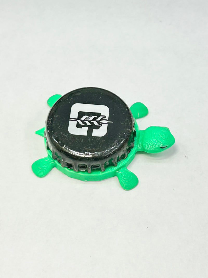 Genesee Beer - Bottle Cap Magnet Turtle Shell Shocked Art