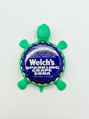 Welch’s Grape Soda - Bottle Cap Magnet Turtle Shell Shocked Art
