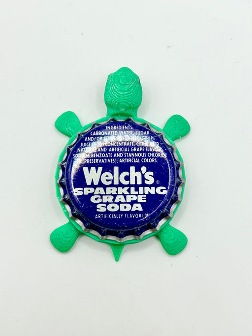 Welch’s Grape Soda - Bottle Cap Magnet Turtle Shell Shocked Art
