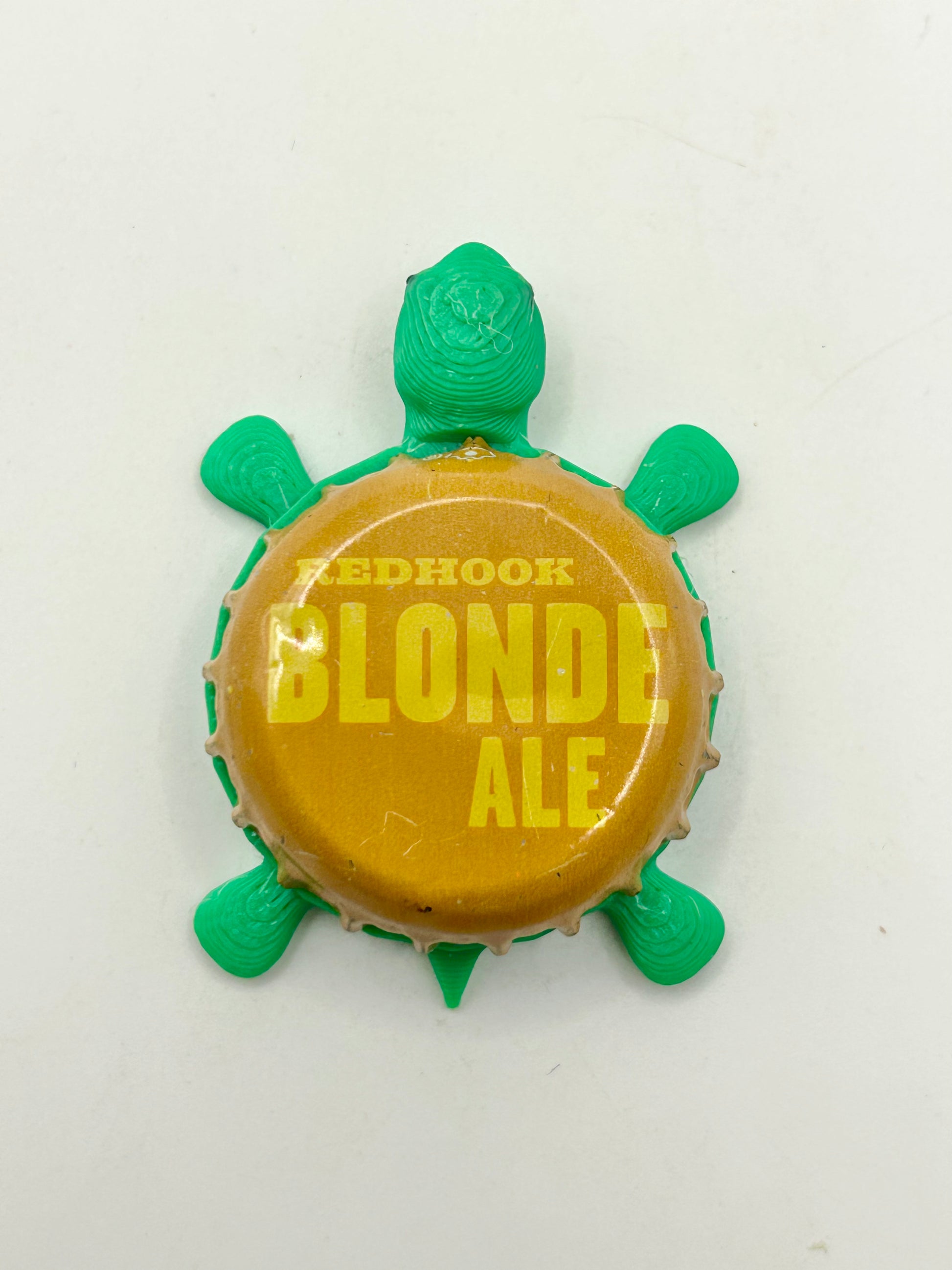 Red Hook Blonde Ale - Bottle Cap Magnet Turtle Shell Shocked Art