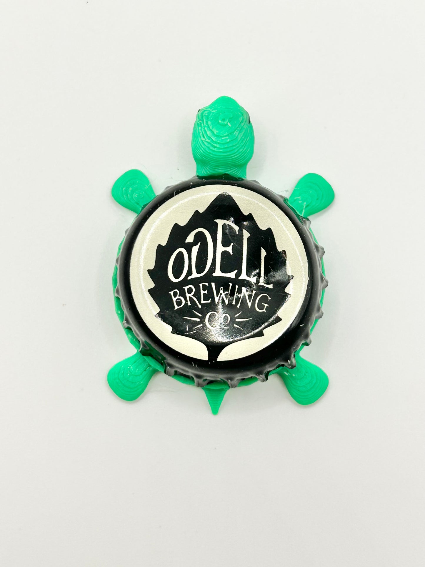 Odell Brewing Co (Black) - Bottle Cap Magnet Turtle