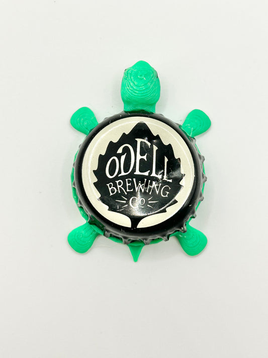 Odell Brewing Co (Black) - Bottle Cap Magnet Turtle