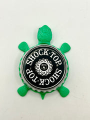 Shock Top (Black) - Bottle Cap Magnet Turtle Shell Shocked Art