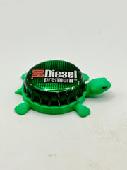 Dr. Diesel Beer Premium - Bottle Cap Magnet Turtle Shell Shocked Art