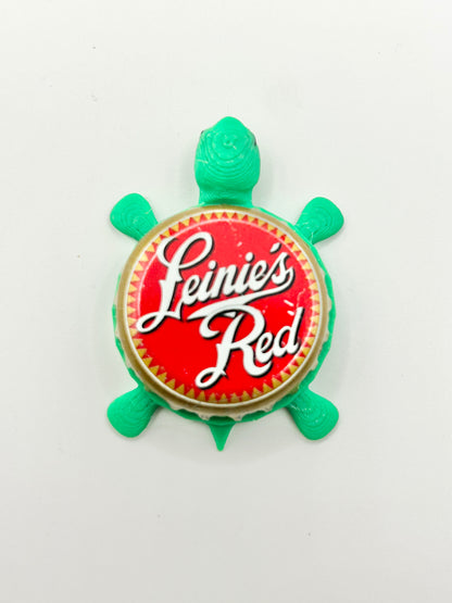 Leinenkugel's Red - Bottle Cap Magnet Turtle Shell Shocked Art