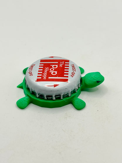The Pop Shoppe Soda - Bottle Cap Magnet Turtle Shell Shocked Art