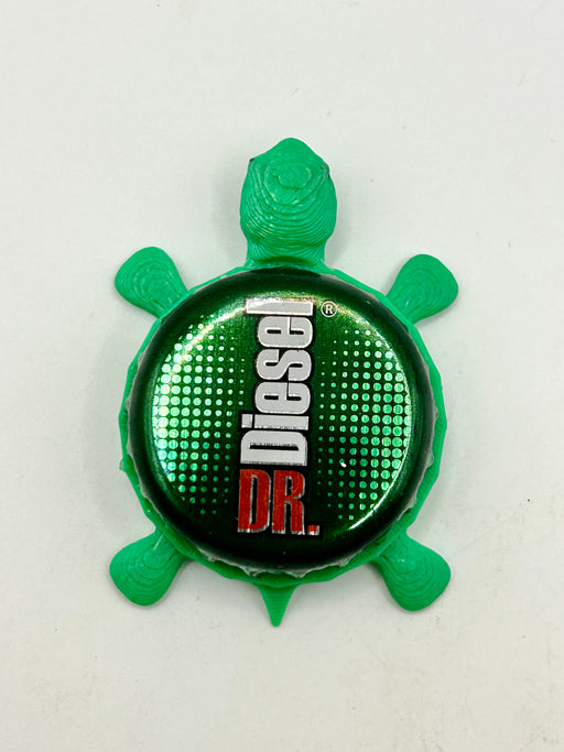 Dr. Diesel Beer - Bottle Cap Magnet Turtle (Copy) Shell Shocked Art