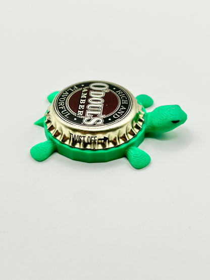 O’Doul’s Amber - Bottle Cap Magnet Turtle Shell Shocked Art