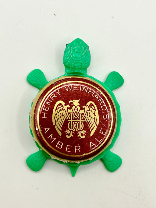 Henry Weinhard’s Amber Ale - Bottle Cap Magnet Turtle Shell Shocked Art