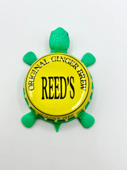 Reed’s Original Ginger Brew - Bottle Cap Magnet Turtle Shell Shocked Art
